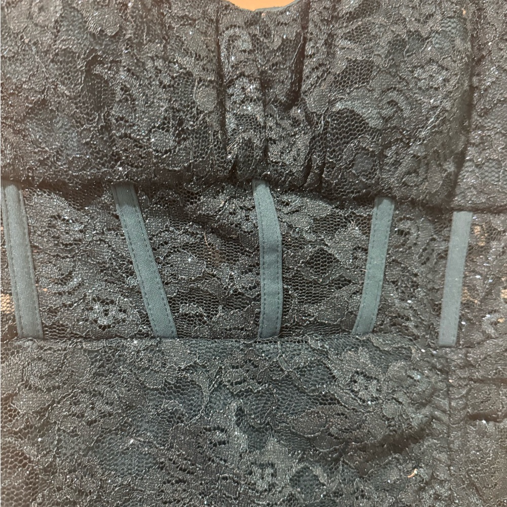 Hoco Elegant Lace Teal Dress View 3